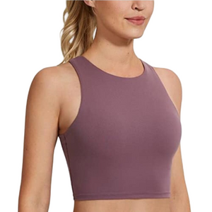CRZ Yoga Longline bra in Antique Bark, NWT